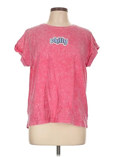 Pre-owned Zenana Short Sleeve T-shirt In Pink