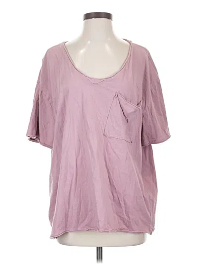 Pre-owned Zenana Short Sleeve T-shirt In Purple