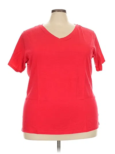 Pre-owned Zenana Short Sleeve T-shirt In Red