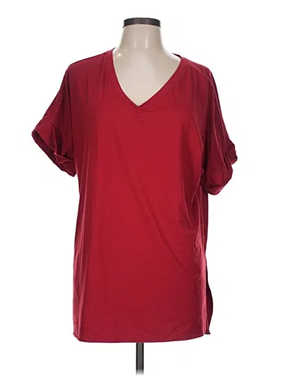 Pre-owned Zenana Short Sleeve T-shirt In Red