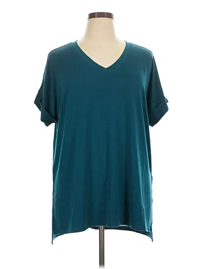 Pre-owned Zenana Short Sleeve T-shirt In Teal