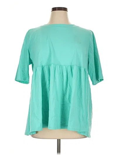 Pre-owned Zenana Short Sleeve T-shirt In Teal
