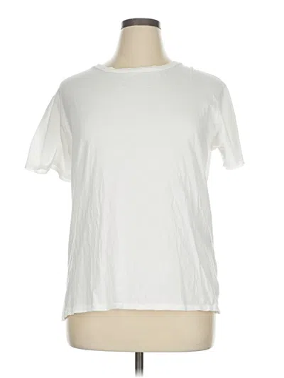 Pre-owned Zenana Short Sleeve T-shirt In White