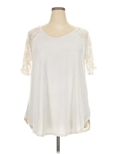 Pre-owned Zenana Short Sleeve T-shirt In White