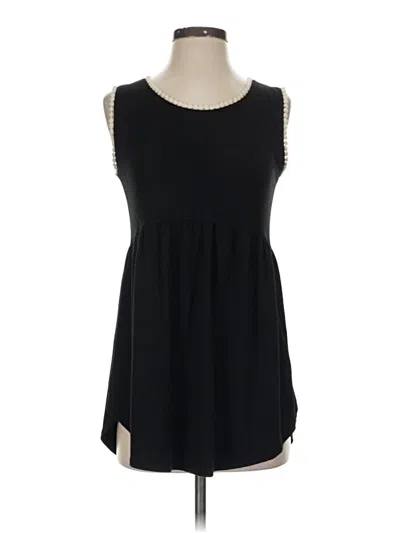Pre-owned Zenana Sleeveless Blouse In Black