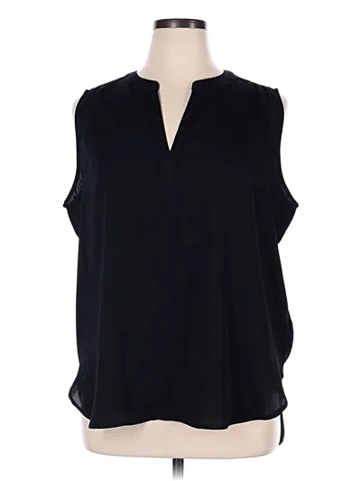 Pre-owned Zenana Sleeveless Blouse In Black