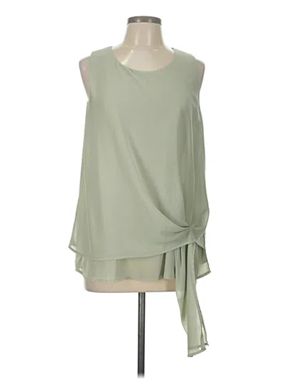 Pre-owned Zenana Sleeveless Blouse In Green