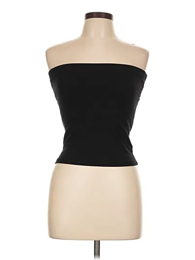 Pre-owned Zenana Sleeveless Top Black Strapless Neckline Tops