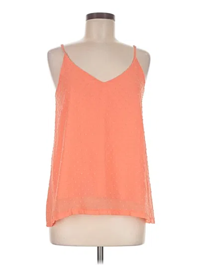 Pre-owned Zenana Sleeveless Top Orange Halter Neckline Tops