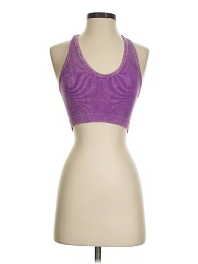 Pre-owned Zenana Sleeveless Top Purple Halter Neckline Tops