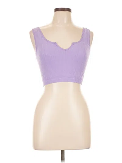 Pre-owned Zenana Sleeveless Top Purple Sweetheart Neckline Tops