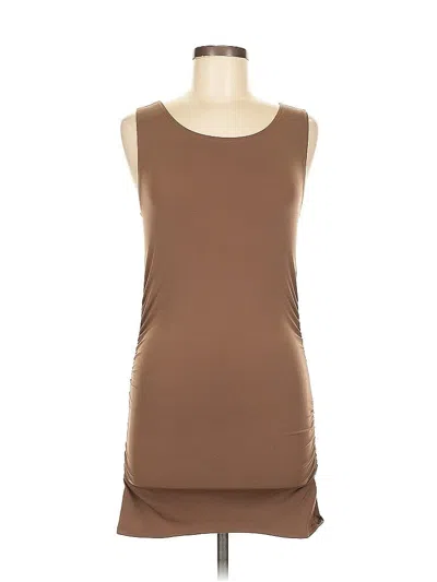 Zenana Sleeveless T-shirt In Brown