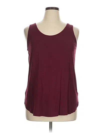 Pre-owned Zenana Sleeveless T-shirt In Burgundy