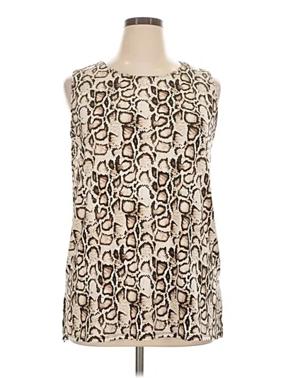 Pre-owned Zenana Sleeveless T-shirt In Ivory
