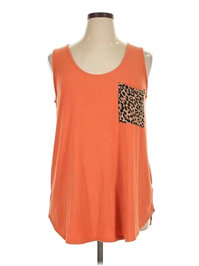 Pre-owned Zenana Sleeveless T-shirt In Orange