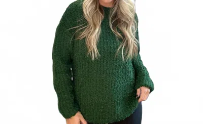Zenana Snuggle Sweater Top In Green