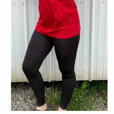Zenana Soft Seamless Leggings In Gray In Black