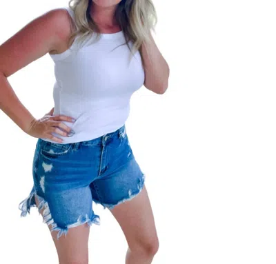 Zenana Solid Mini Ribbed Tank In White