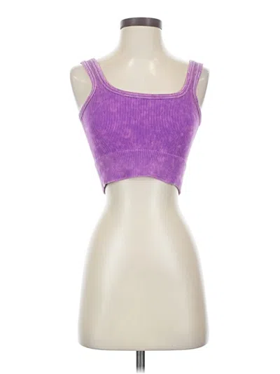 Pre-owned Zenana Sports Bra In Purple