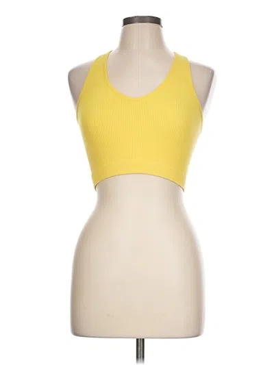 Pre-owned Zenana Sports Bra In Yellow