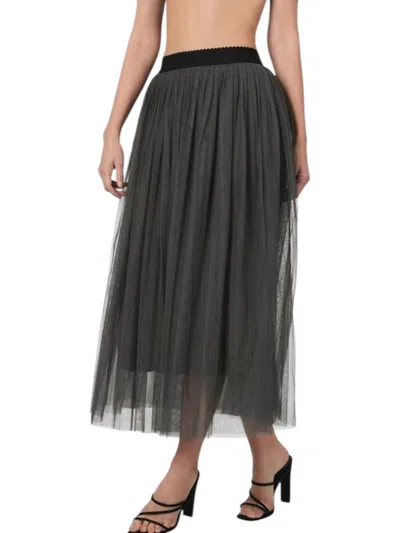 Zenana Stormy Night Skirt In Black