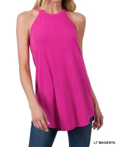 Zenana Summer Of Barbie Tank In Light Magenta