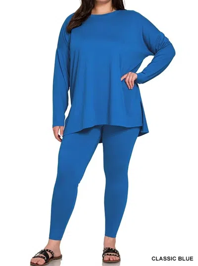 Zenana Supersoft Matching Set In Blue