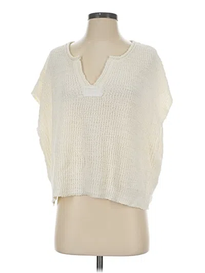 Pre-owned Zenana Sweater Vest In Ivory