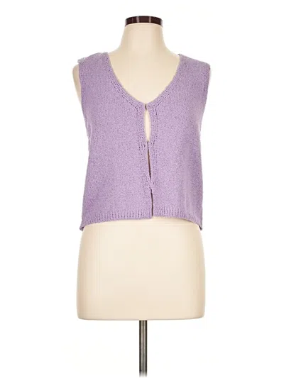 Zenana Sweater Vest In Purple