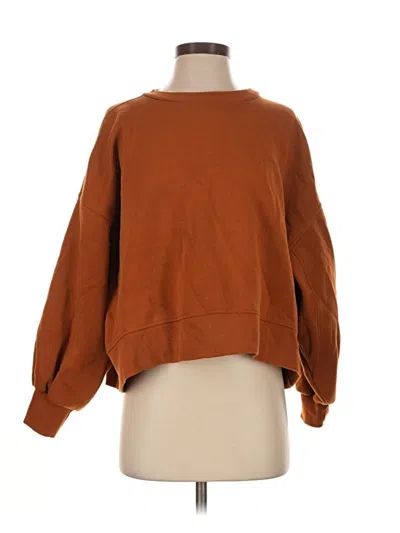 Pre-owned Zenana Sweatshirt In Brown
