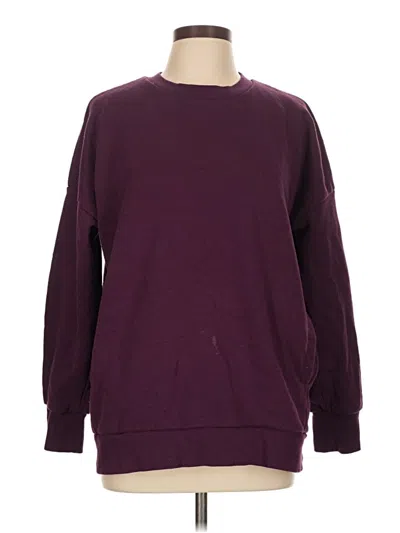 Pre-owned Zenana Sweatshirt In Burgundy
