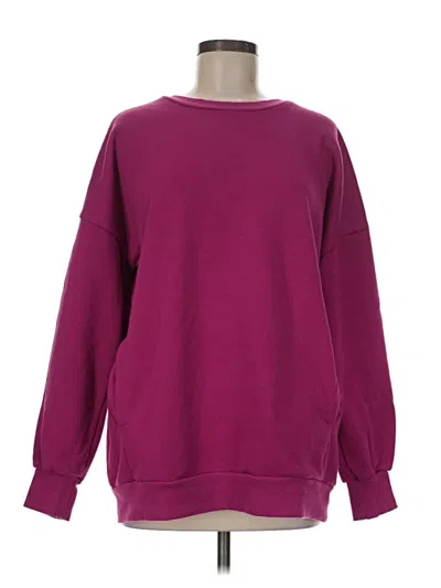 Pre-owned Zenana Sweatshirt In Purple