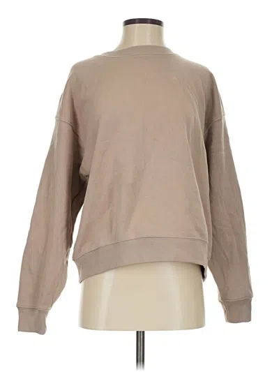 Pre-owned Zenana Sweatshirt In Tan
