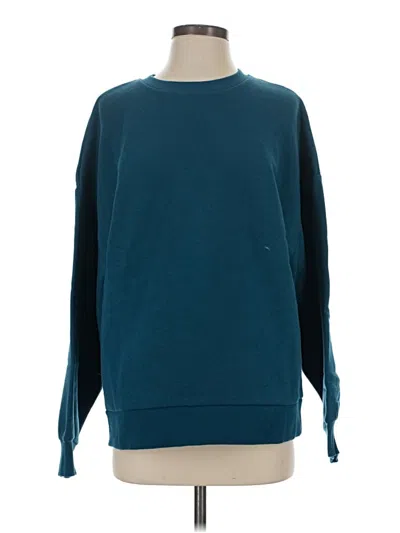 Pre-owned Zenana Sweatshirt In Teal