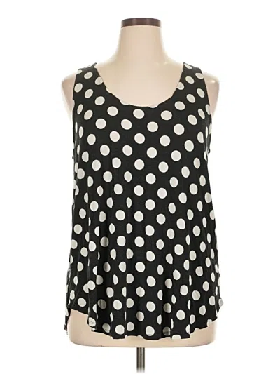 Pre-owned Zenana Tank Top Black Cold Shoulder Neckline Tops