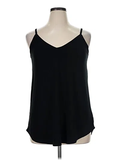 Pre-owned Zenana Tank Top Black Halter Neckline Tops