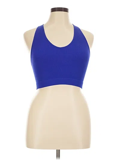 Pre-owned Zenana Tank Top Blue Halter Neckline Tops