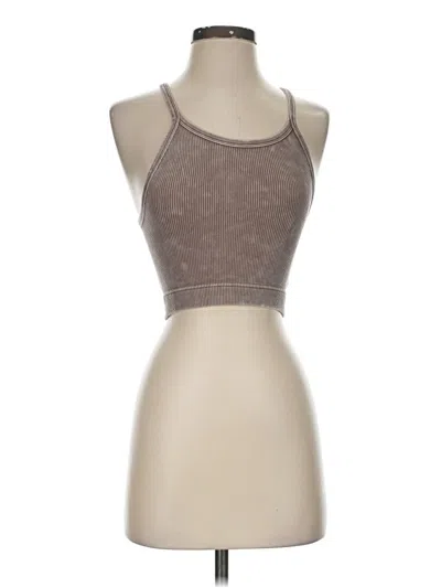 Pre-owned Zenana Tank Top Brown Halter Neckline Tops