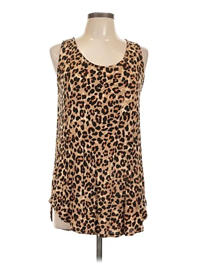 Pre-owned Zenana Tank Top Brown Strapless Neckline Tops