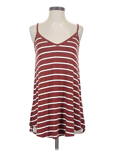 Pre-owned Zenana Tank Top Burgundy Halter Neckline Tops