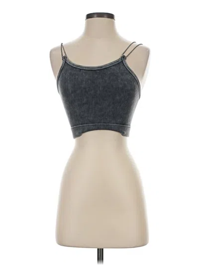 Zenana Tank Top Gray Strapless Neckline Tops