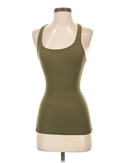 Pre-owned Zenana Tank Top Green Halter Neckline Tops