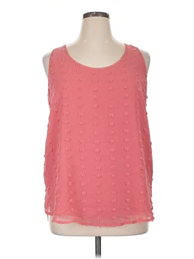 Pre-owned Zenana Tank Top Pink Cold Shoulder Neckline Tops