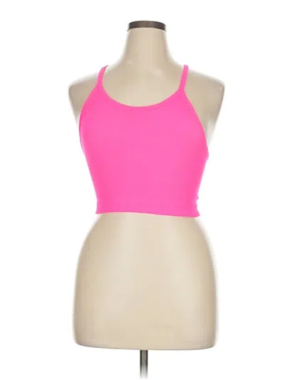 Pre-owned Zenana Tank Top Pink Halter Neckline Tops