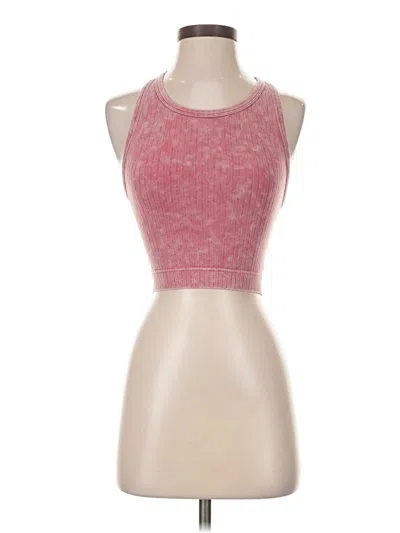 Pre-owned Zenana Tank Top Pink Halter Neckline Tops