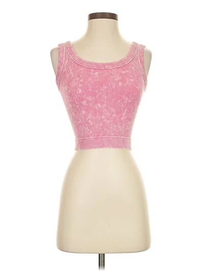 Zenana Tank Top Pink Strapless Neckline Tops
