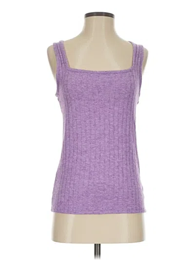 Pre-owned Zenana Tank Top Purple Strapless Neckline Tops