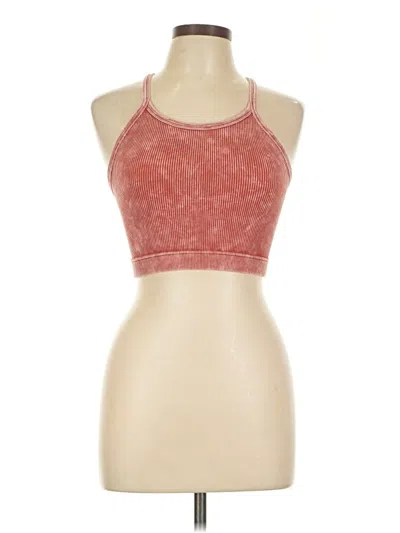 Pre-owned Zenana Tank Top Red Halter Neckline Tops