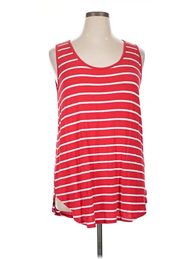 Pre-owned Zenana Tank Top Red Strapless Neckline Tops