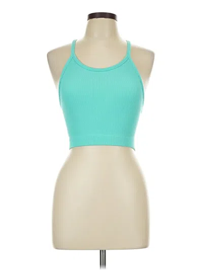 Pre-owned Zenana Tank Top Teal Halter Neckline Tops